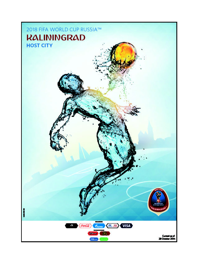 The official World Cup poster for Kaliningrad city (Fifa) 