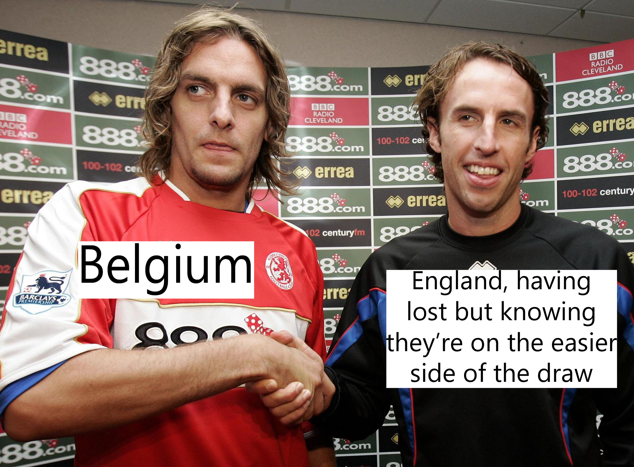 England losing to Belgium meme