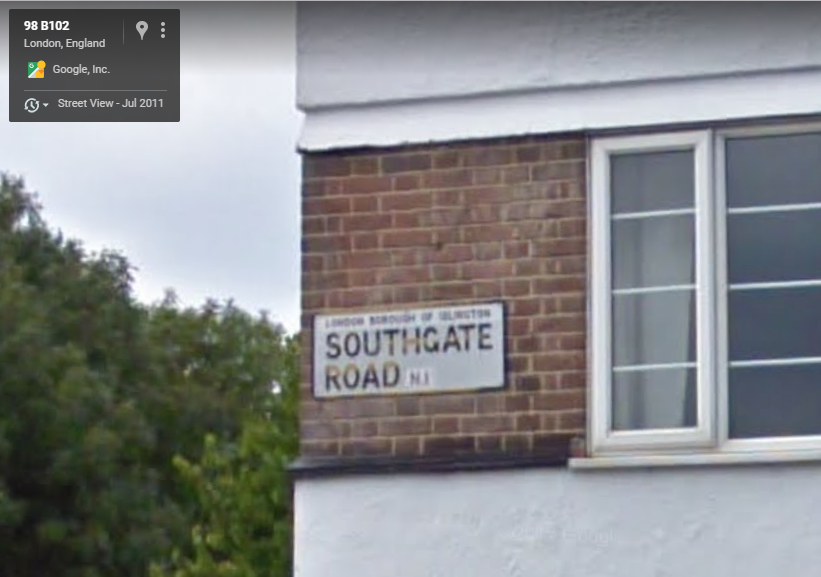 Google Streetview of Southgate Road