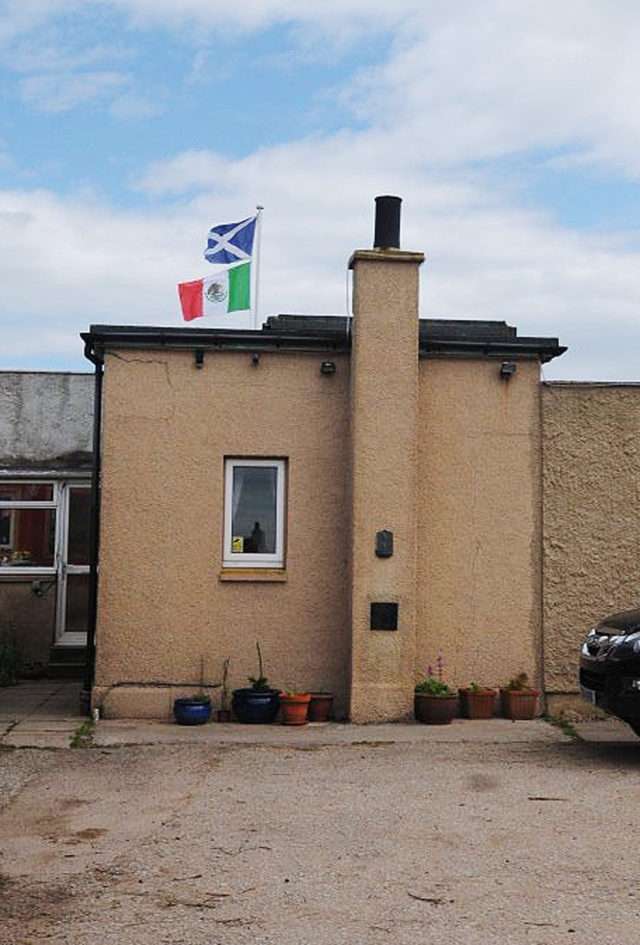Mr Milne has flown a Mexican flag at his house since 2016 (David Milne/PA)