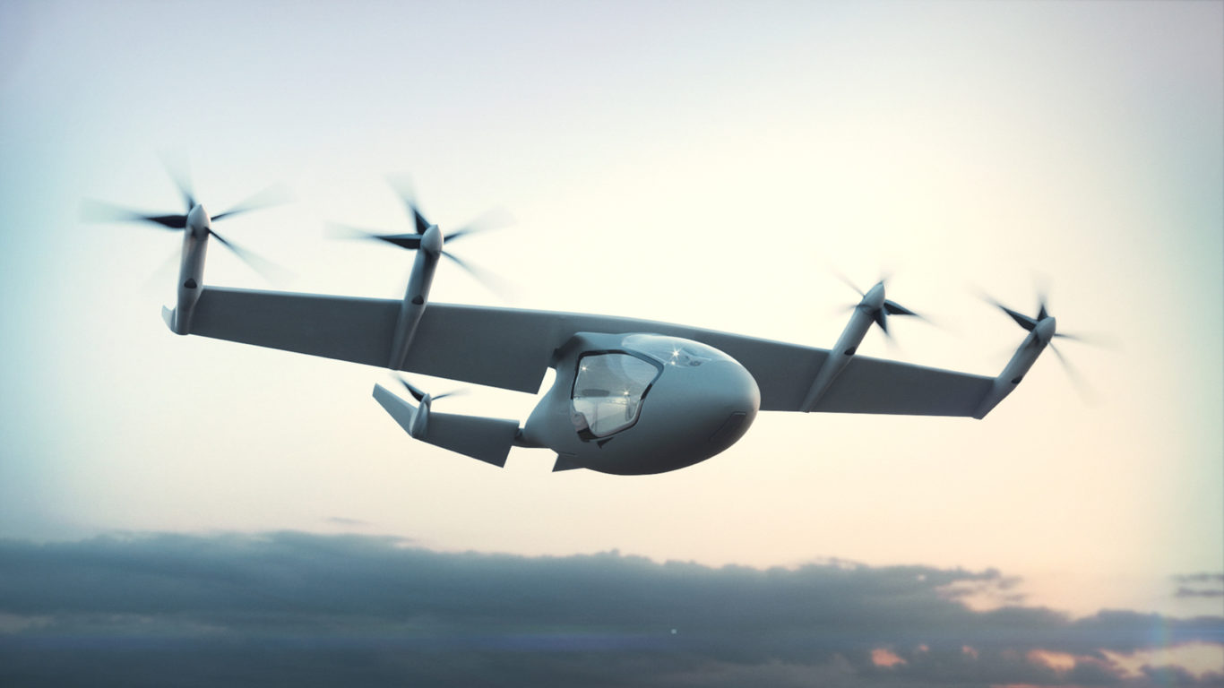 Rolls-Royce's flying taxi concept is on display at the Farnborough International Airshow (Rolls-Royce/PA)