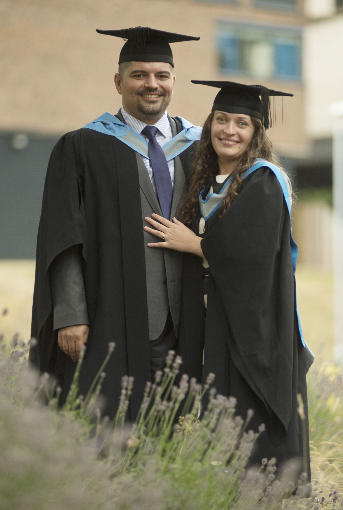 Alex and Nicoleta Tirb graduated from the University of Exeter Medical School on Tuesday afternoon after getting married in the morning (Exeter University/PA)