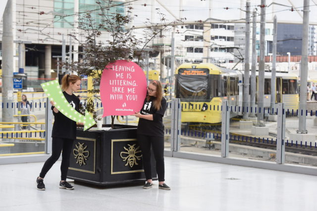 The campaign aims to tackle ‘careful’ littering such as the coffee cup left on a window ledge or the sandwich wrapper abandoned on a park bench (Keep Britain Tidy/PA)