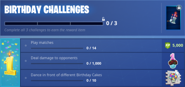 Fortnite's first birthday. 