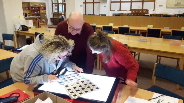 Louise Brown visits the Bristol Archive (Mark Small/PA)