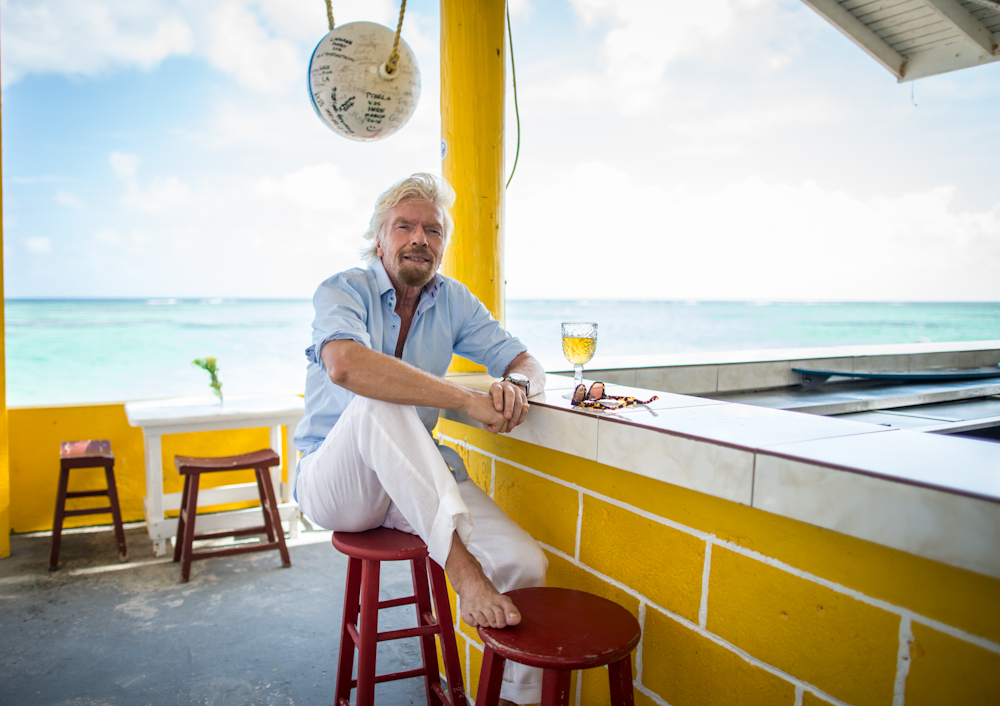 Branson relaxing at his home on Necker Island (Owen Buggy/Penguin/PA)