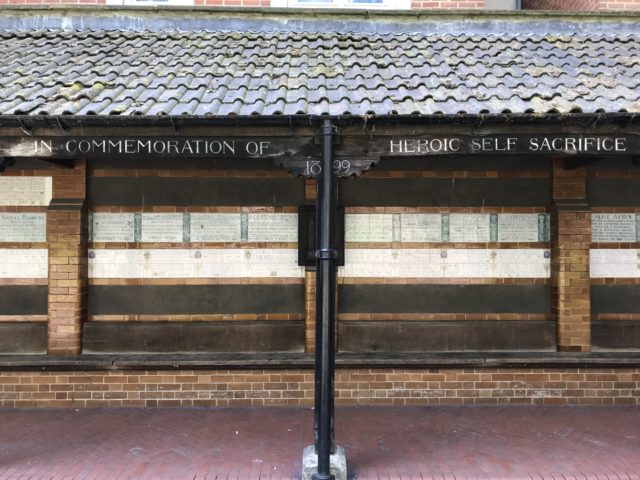 The Memorial to Heroic Self Sacrifice in Postman's Park, City of London, has been upgraded to Grade II* (Historic England/PA)