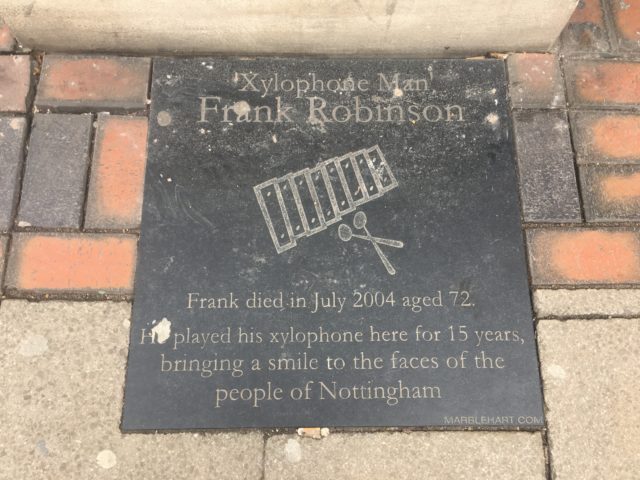 A memorial to 'The Xylophone Man' in Nottingham was nominated (Chris Rochelle/PA)