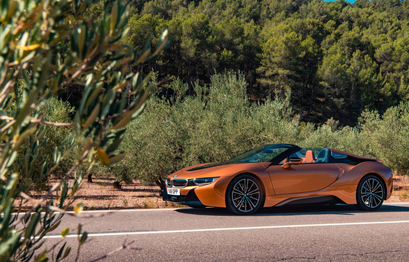 It's hard not to notice the i8 Roadster