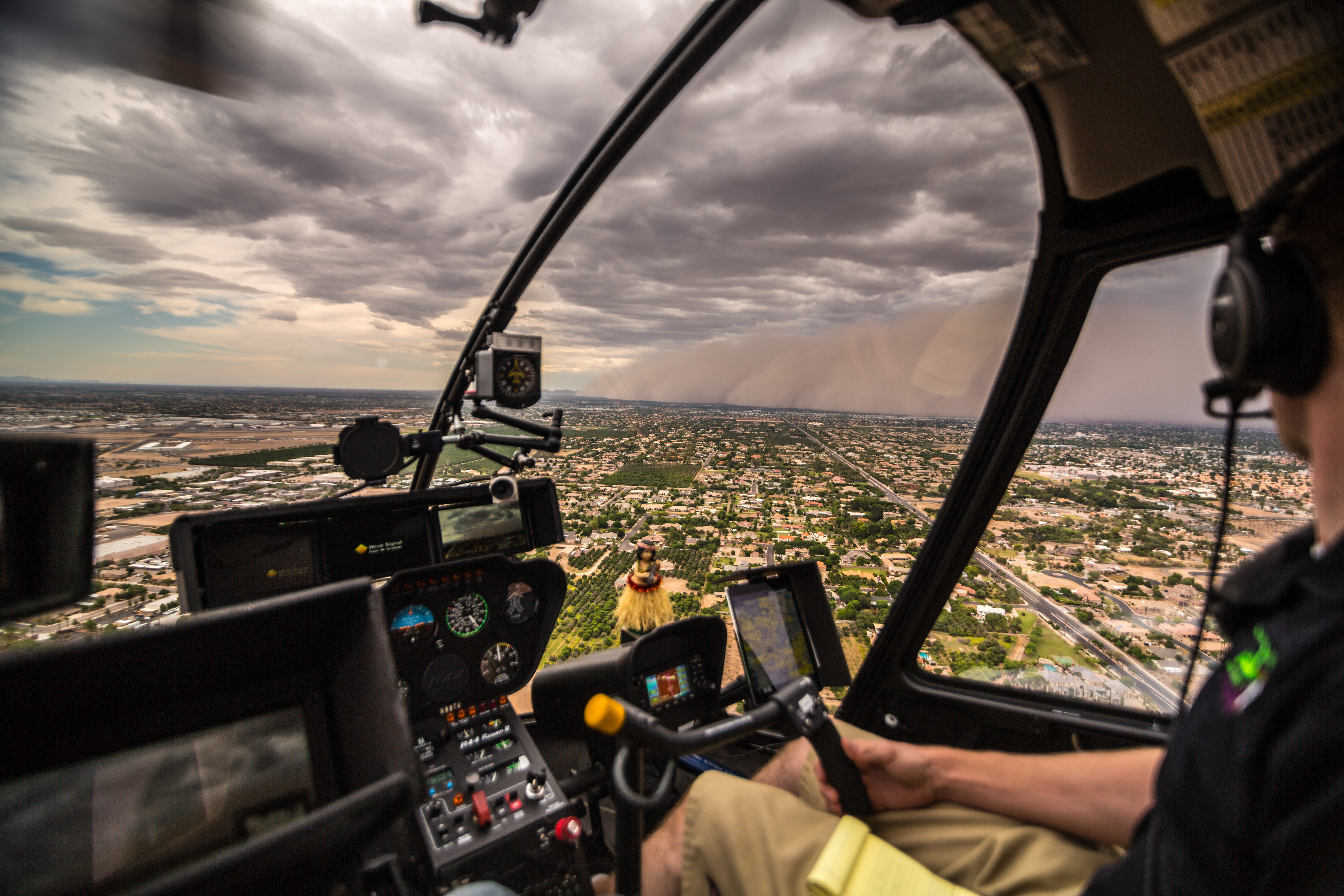 From inside the cockpit