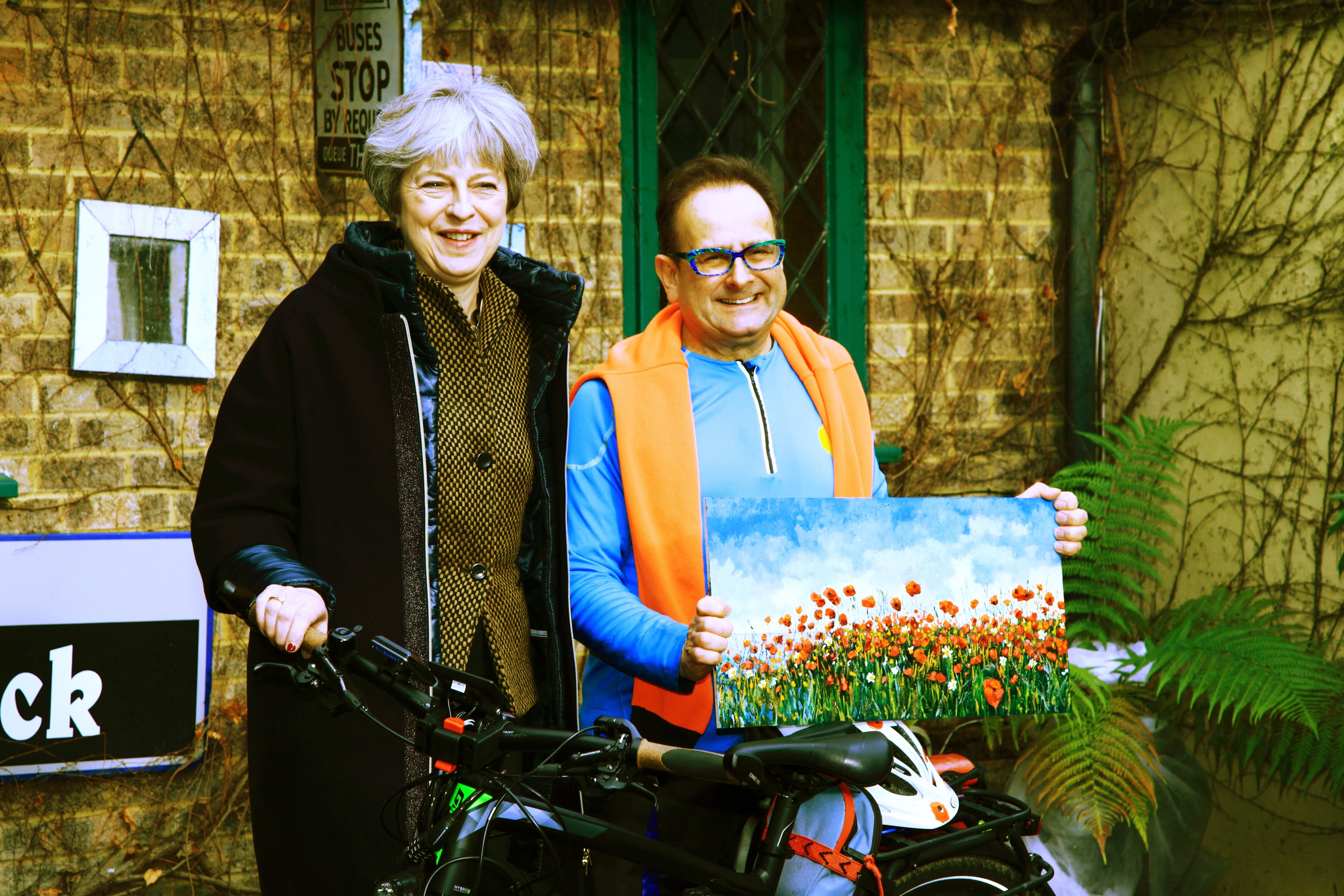 Timmy Mallett and Theresa May (Tim Rose)