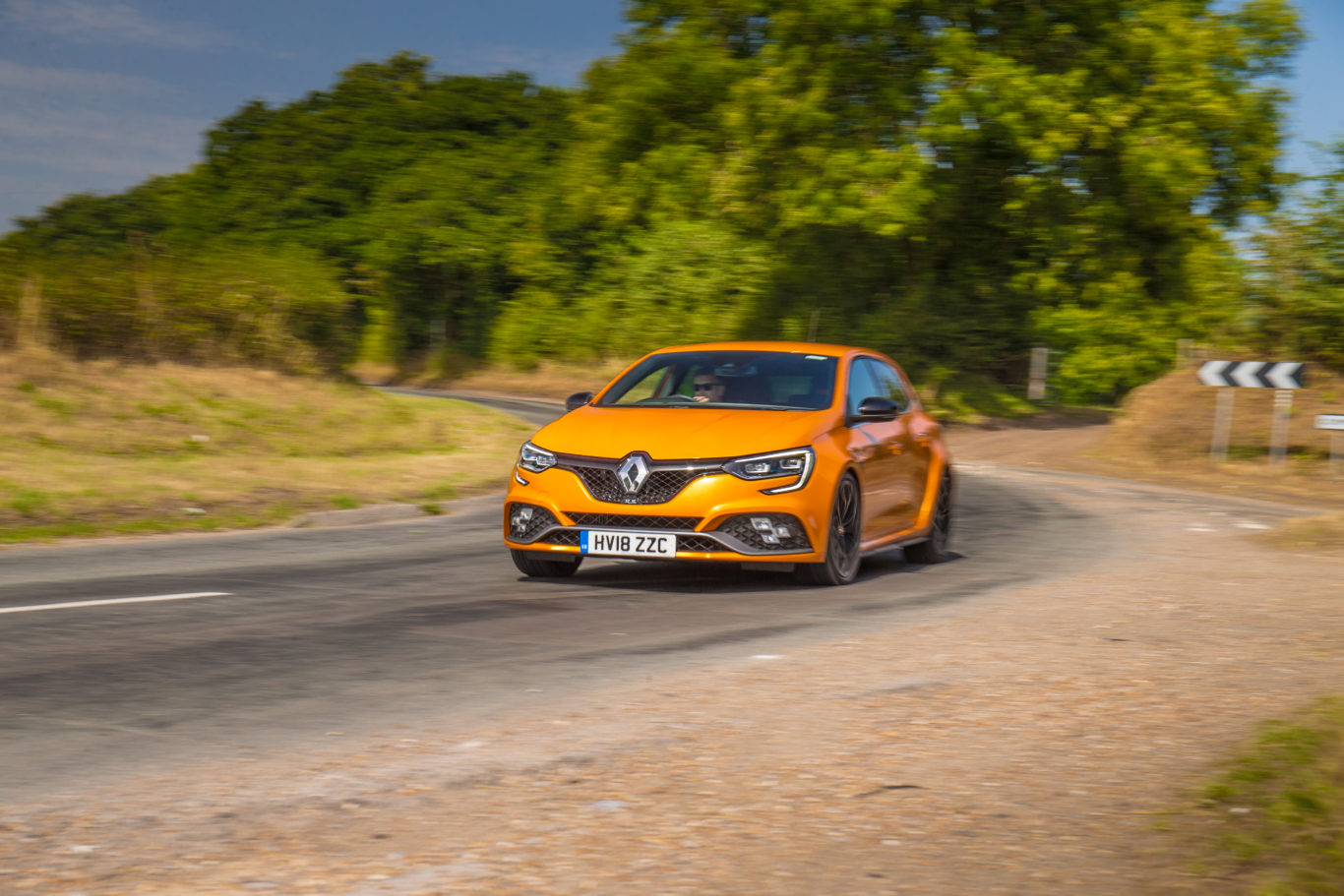 The Megane's all-wheel-steer system aids cornering