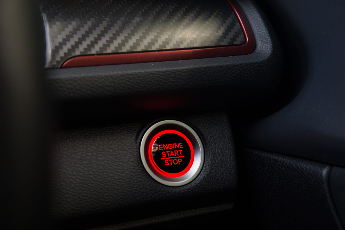 A large starter buttons gets thing going in the Type R