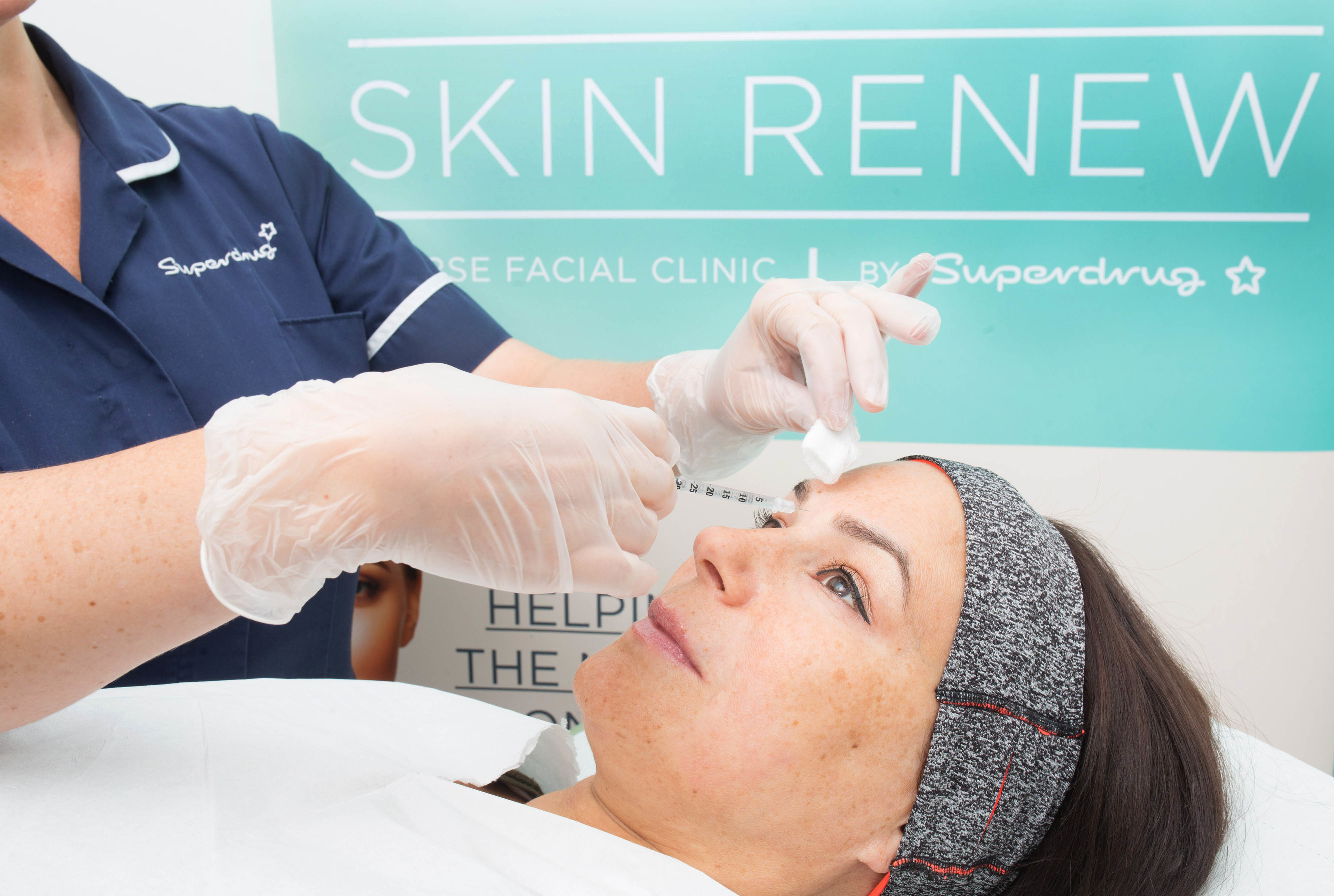  Lisa from London receives a treatment following a consultation with Superdrug nurse Rosie, as the high street retailer launches its Skin Renew Service, which will include anti-wrinkle and skin rejuvenation aesthetic treatments such as BOTOX and Juvederm dermal fillers