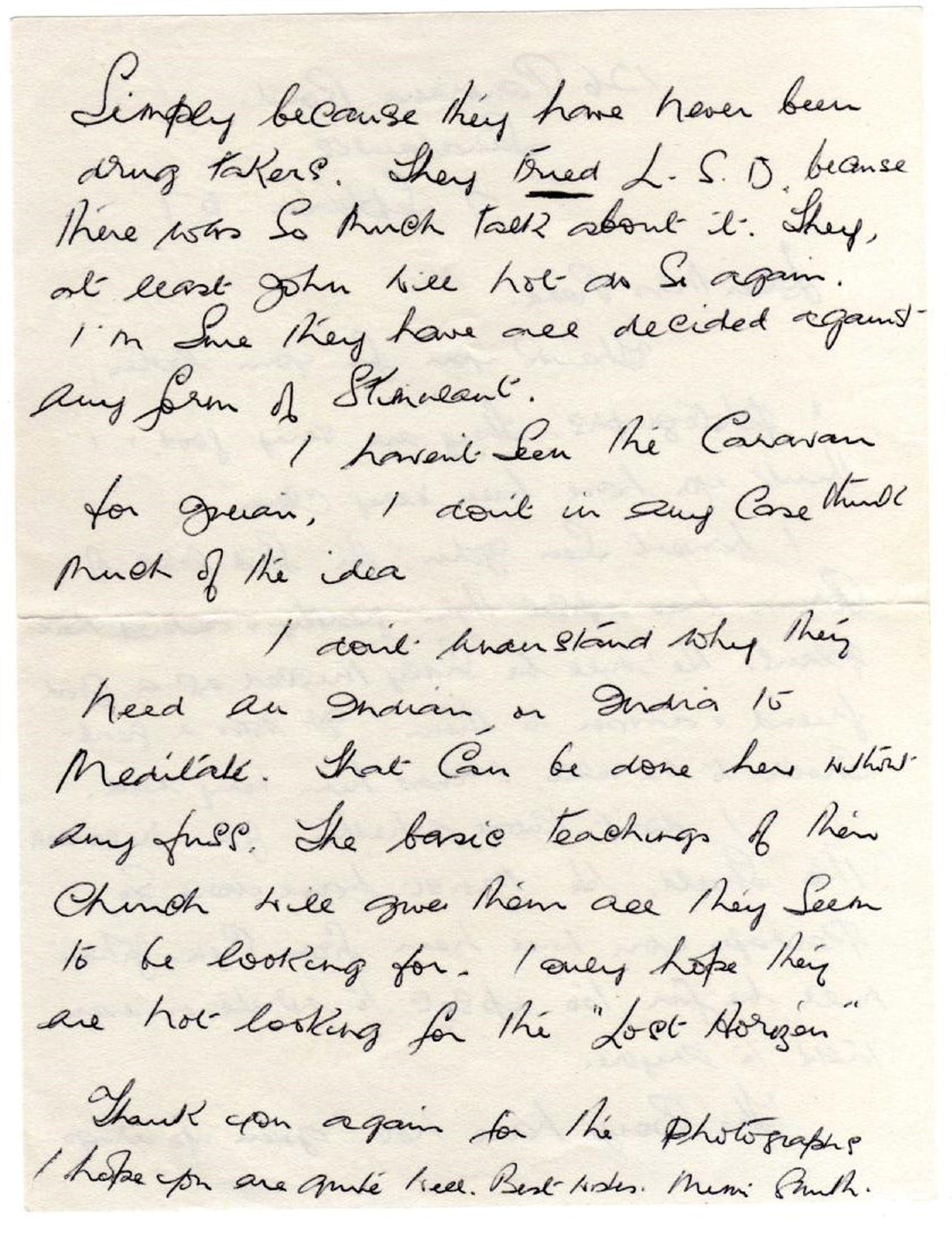 Beatles auction letter
