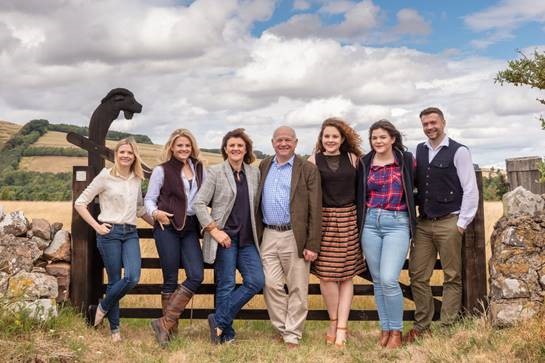 Alan Ferguson, centre, with his family who plan to open a whisky distillery in Wooler. (Handout/PA)