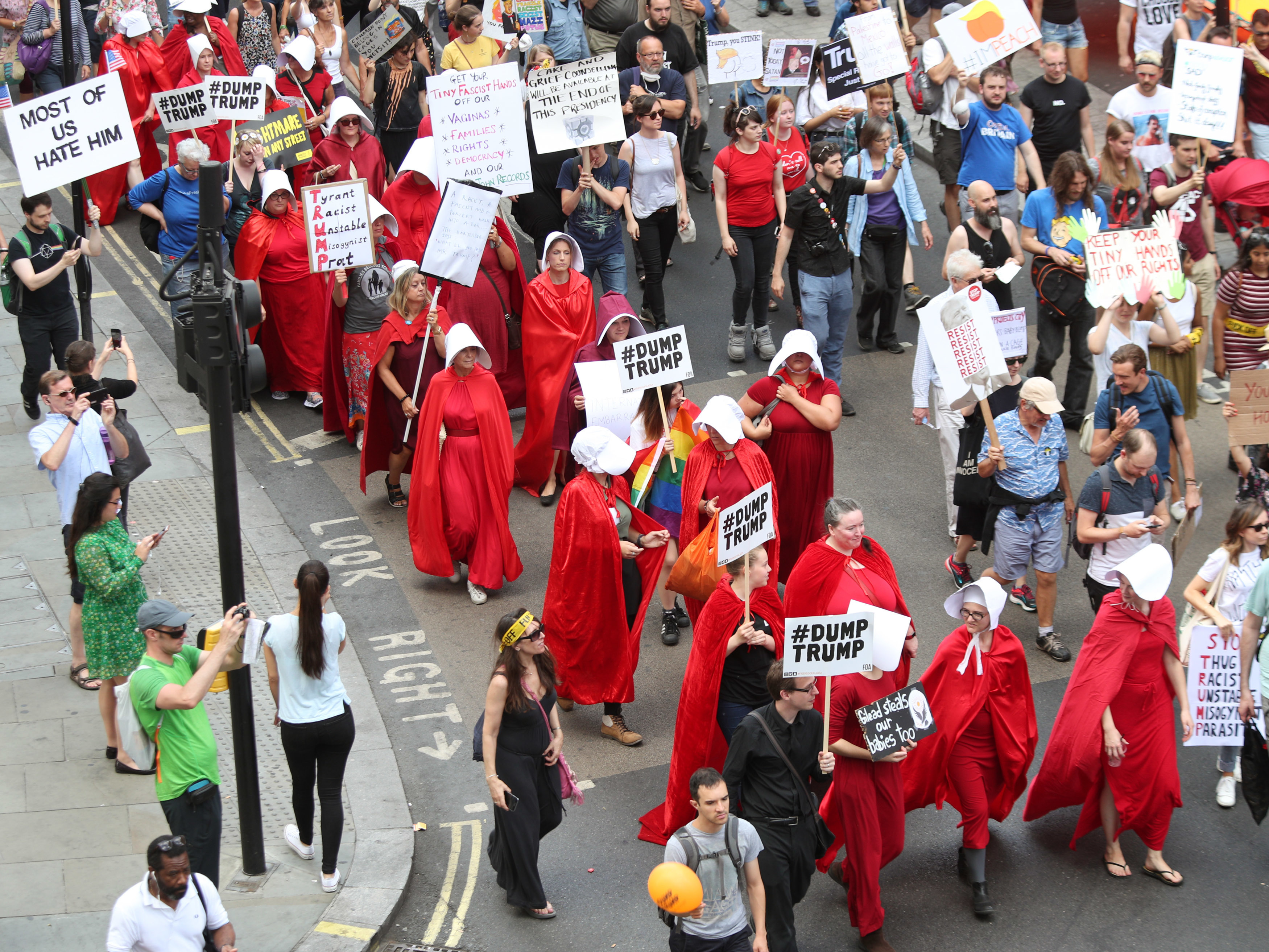 People protesting against Donald Trump