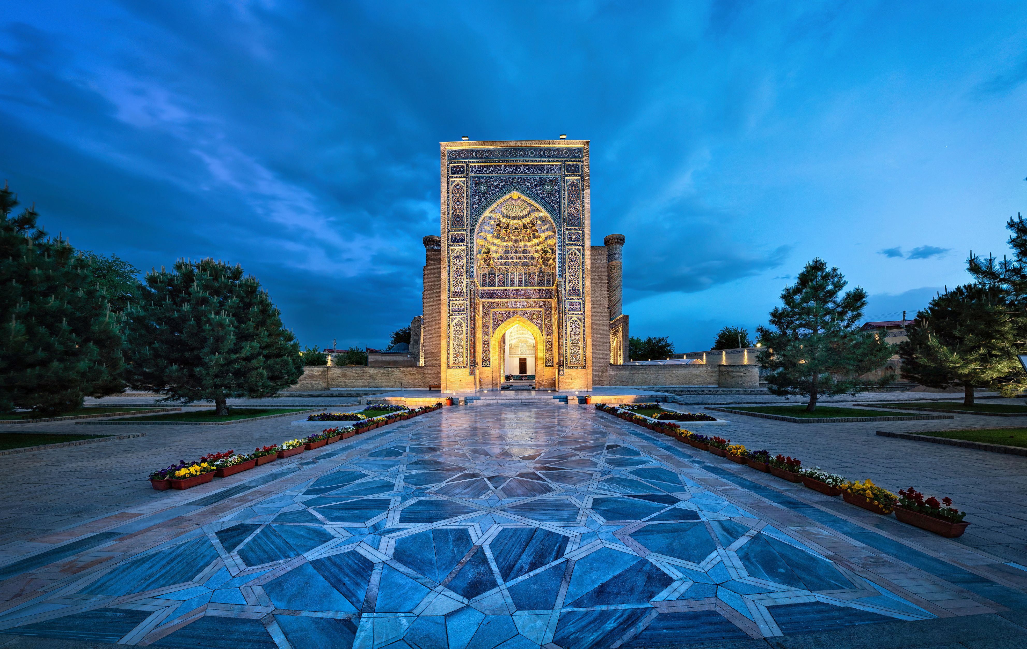 Entrance portal to the Gur-e-Amir mausoleum in Samarkand (Thinkstock/PA)