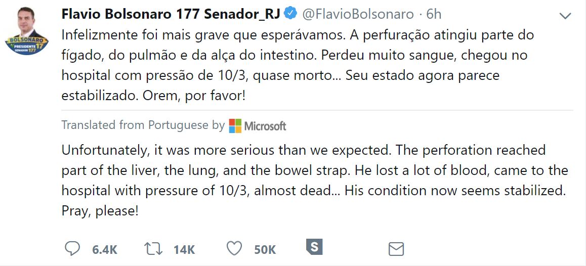 Flavio Bolsonaro Twitter