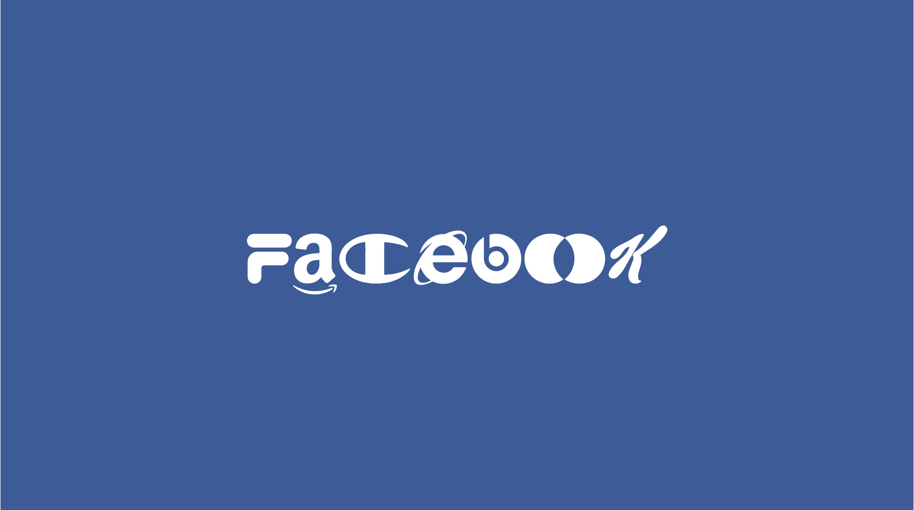 Facebook written in Brand New Roman