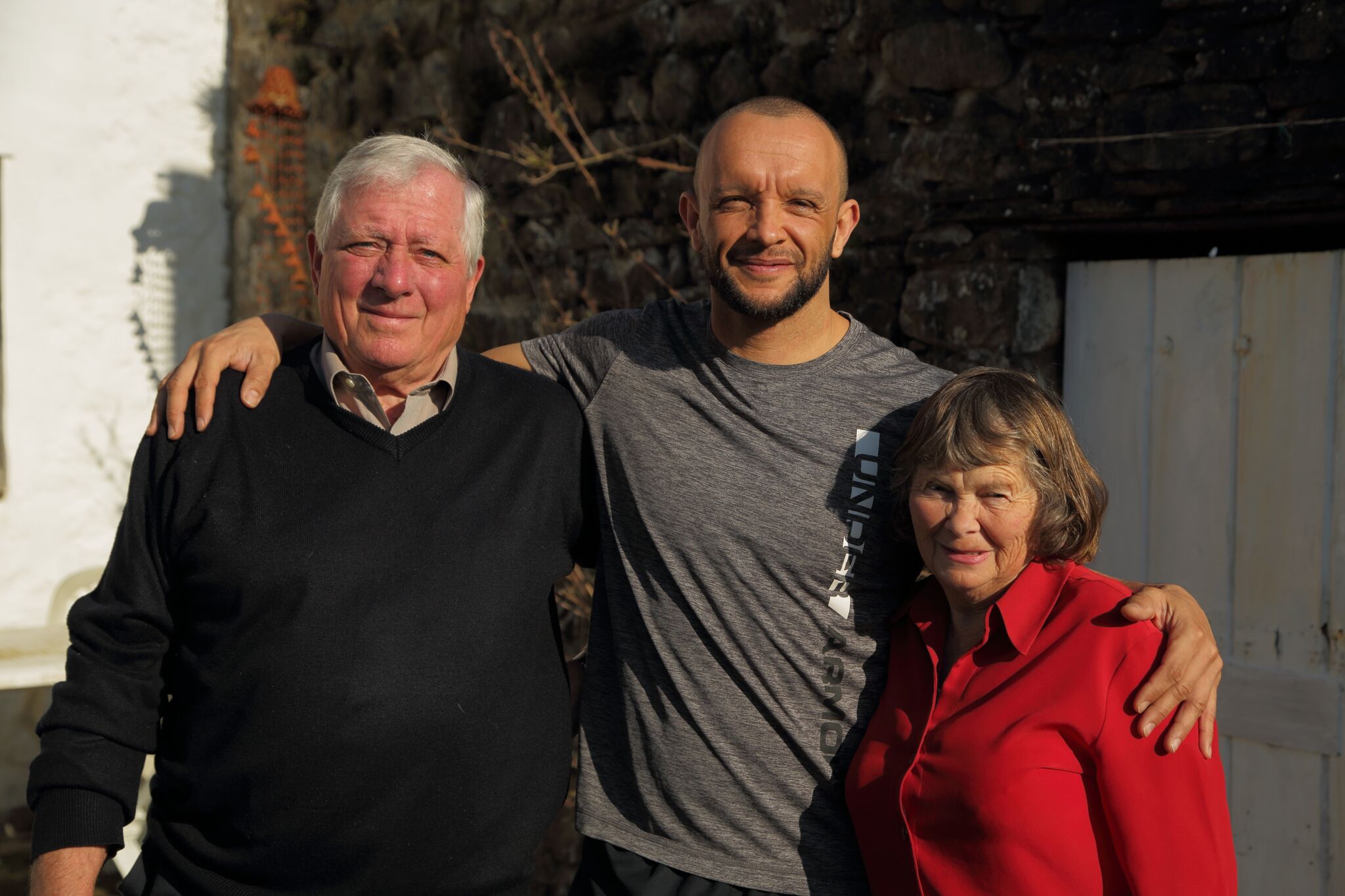 Jamie Baulch and his parents