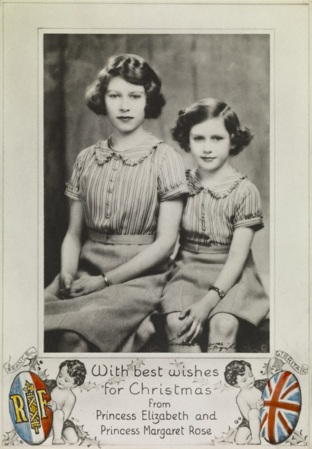 Princess Elizabeth and Princess Margaret's card
