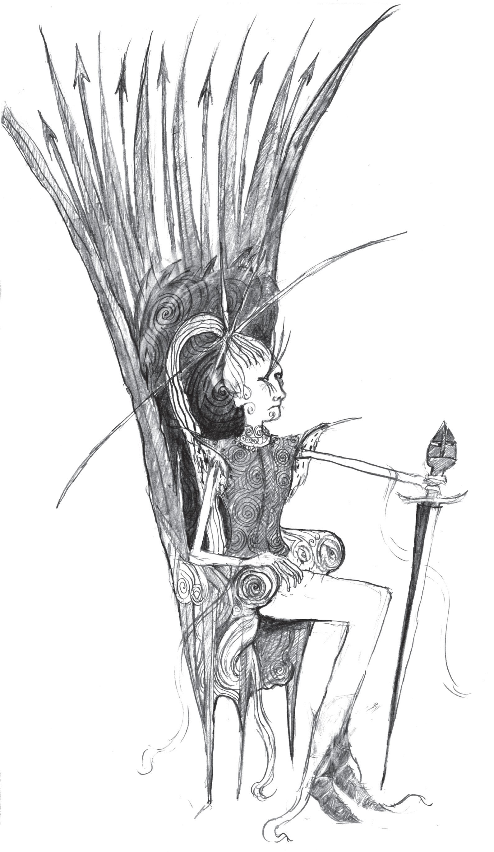 An illustration from Cressida Cowell's Wizards Of Once series 