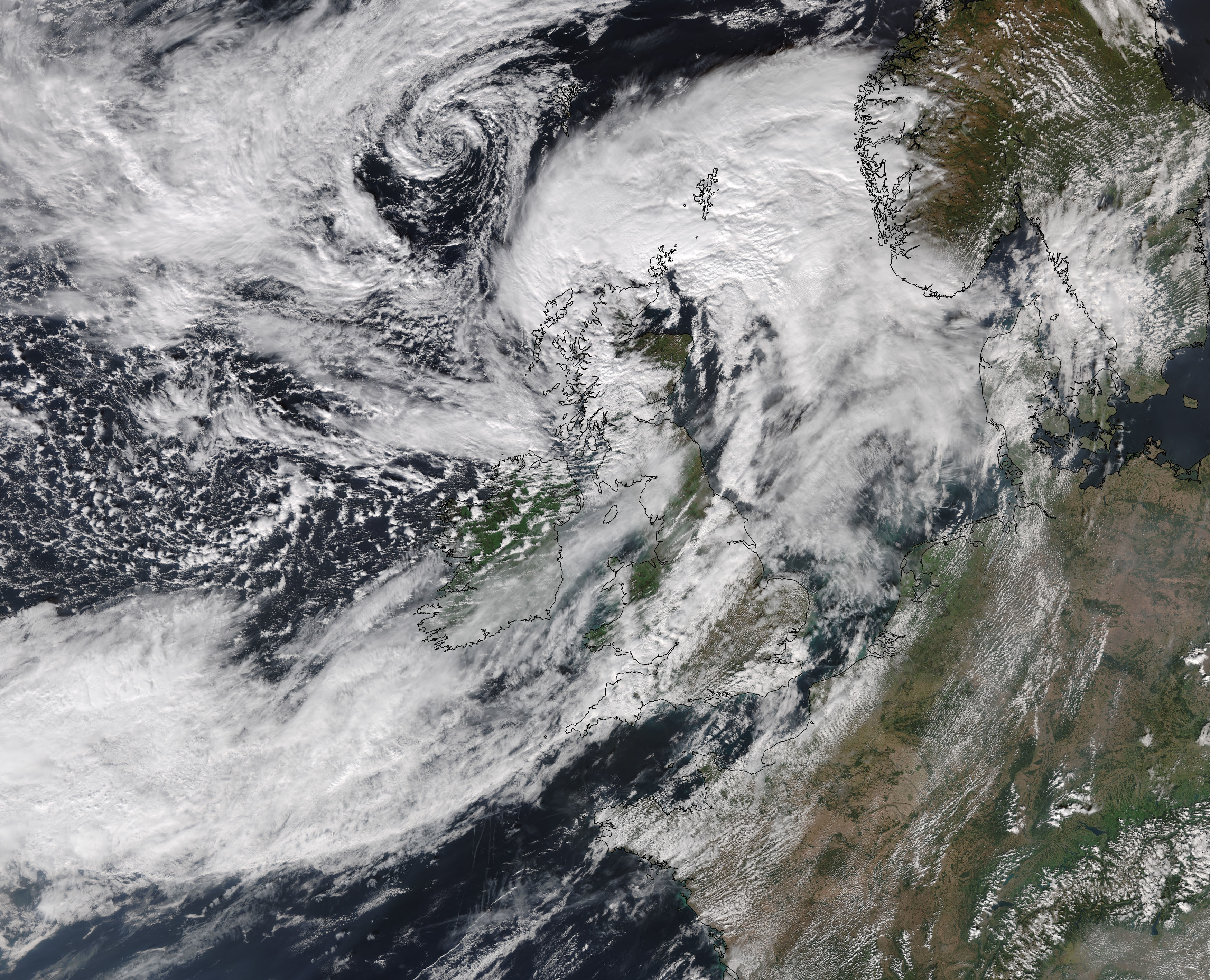 Satellite image of Storm Ali