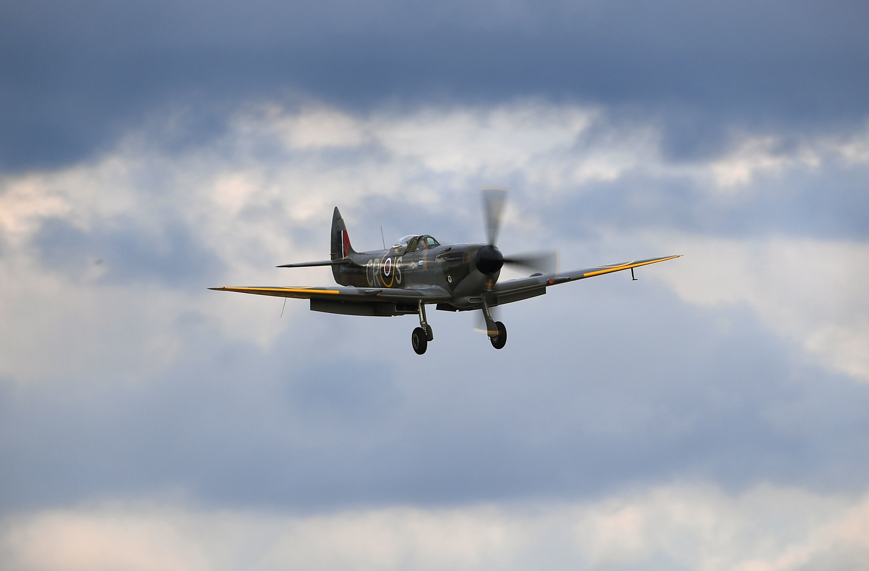 A Supermarine Spitfire comes in to land
