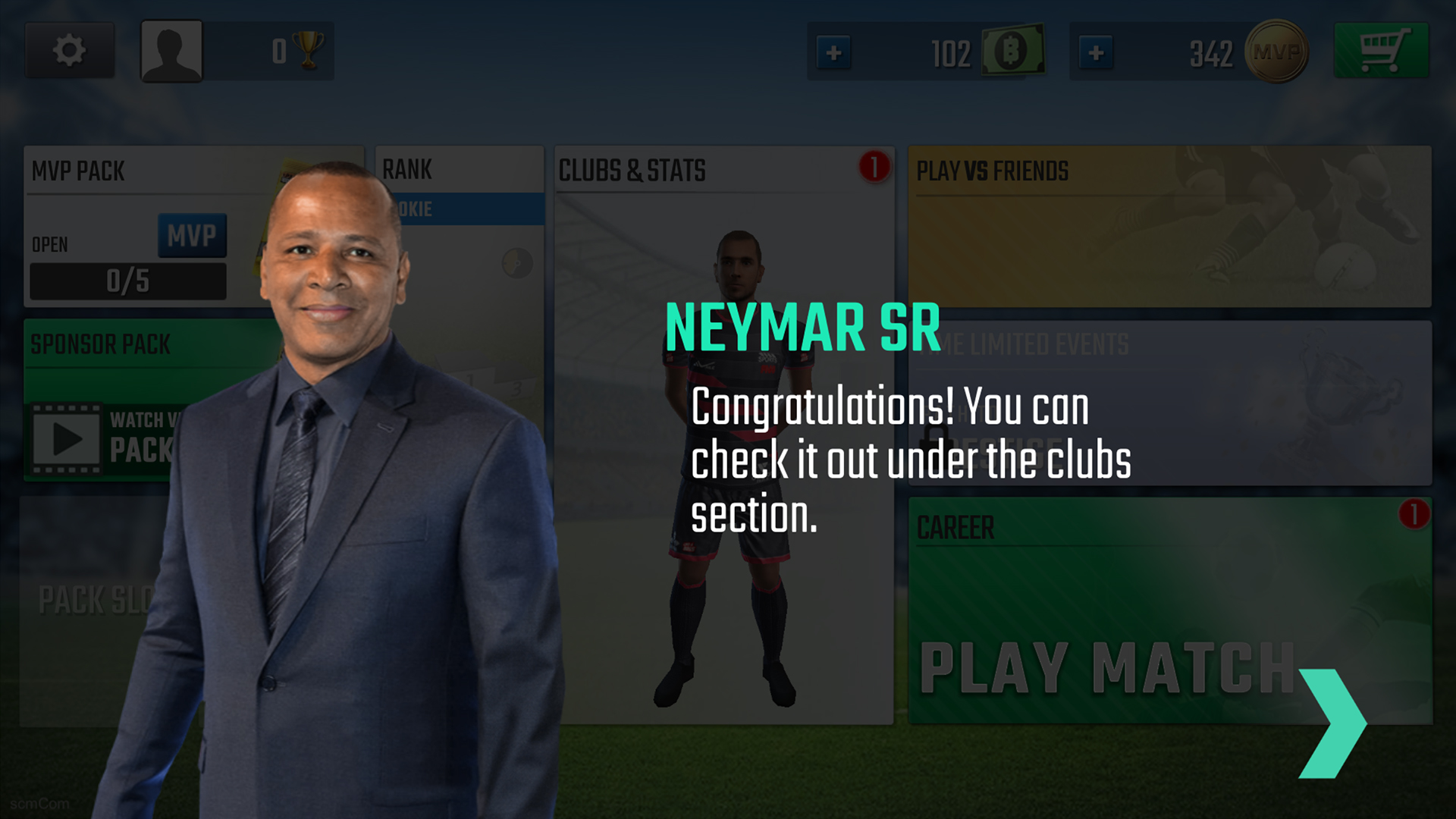 Neymar Sr in the game