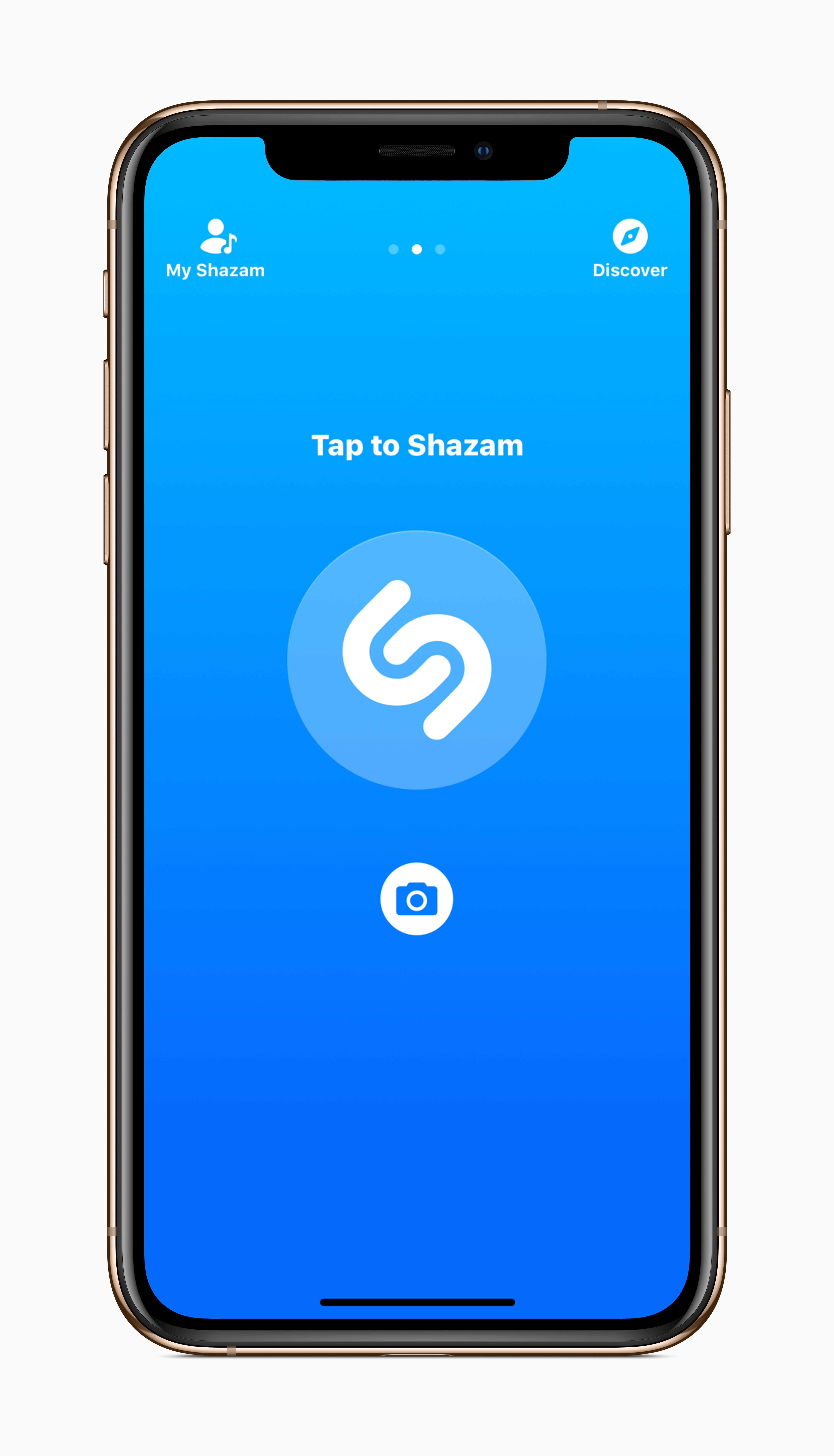 (Shazam on an iPhone)