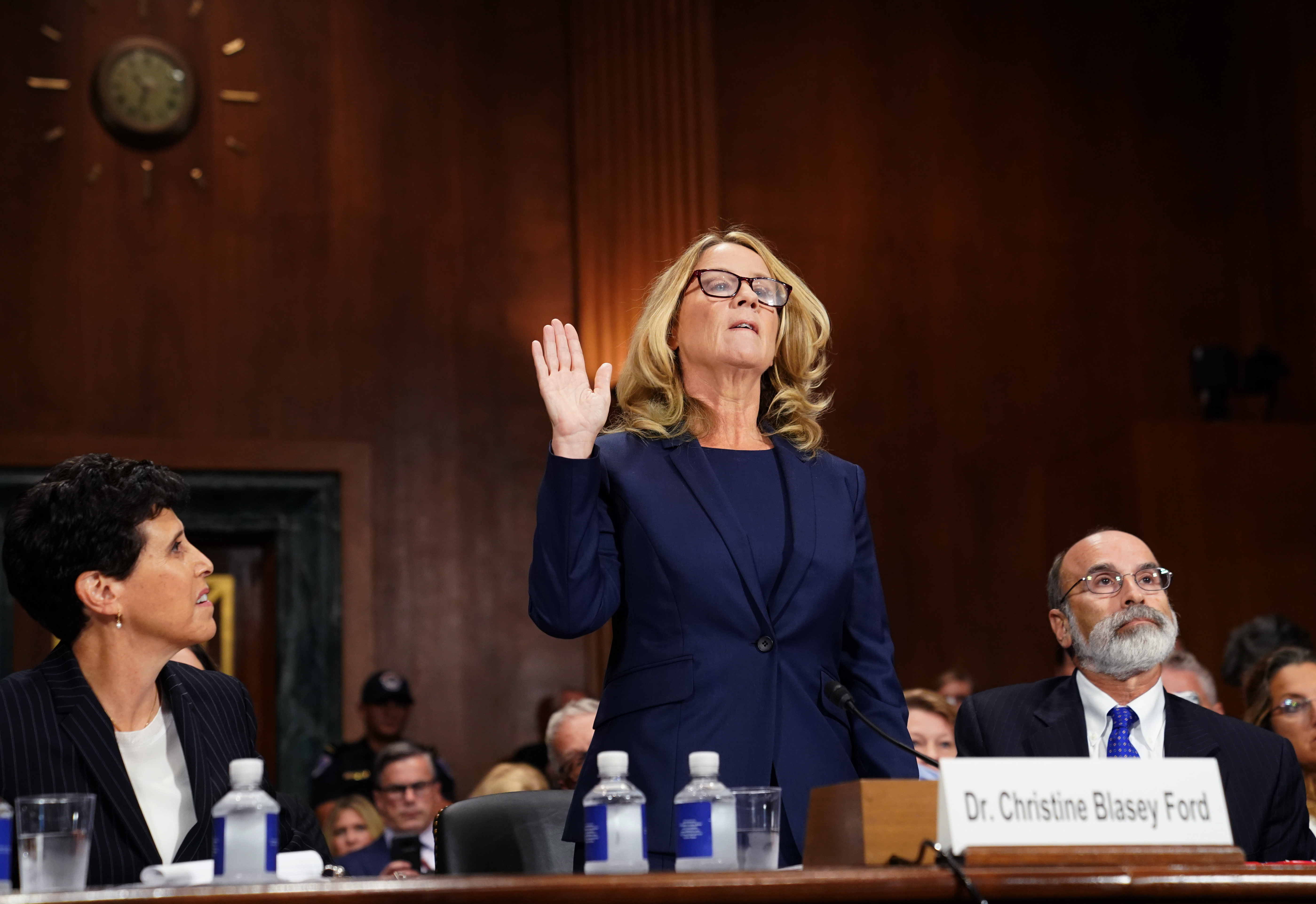 Christine Blasey Ford before the Senate Judiciary Committee on Capitol Hill in Washington 