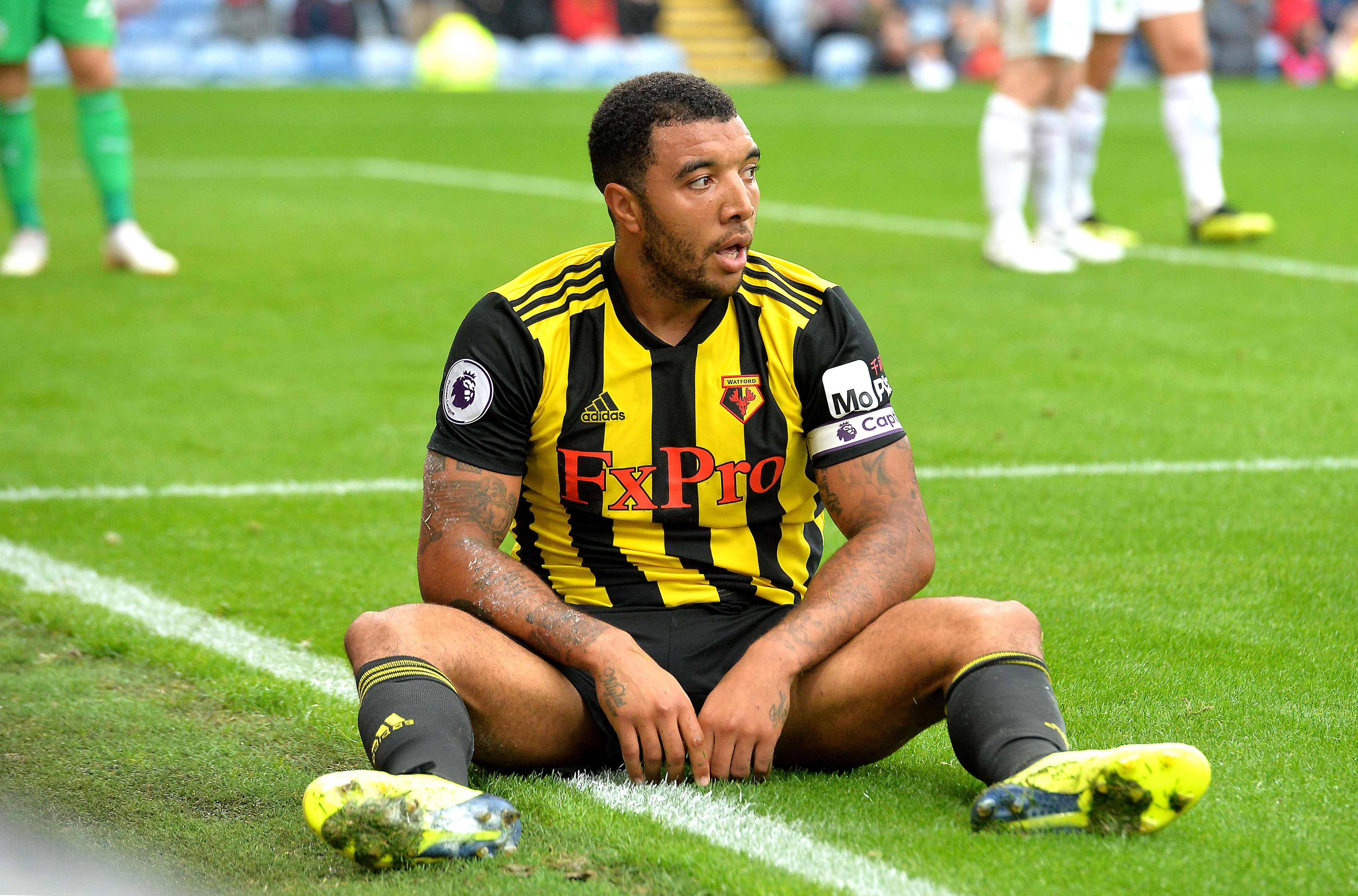 Watford striker Troy Deeney during a Premier League game