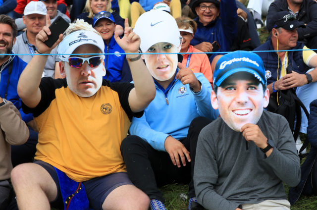 European fans at the Ryder Cup