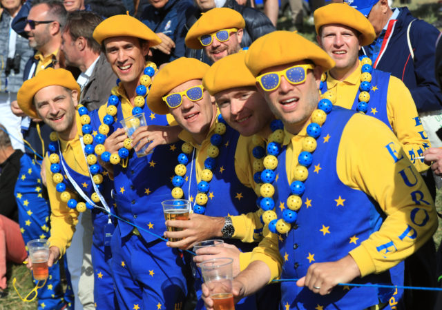 Team Europe fans at the Ryder Cup