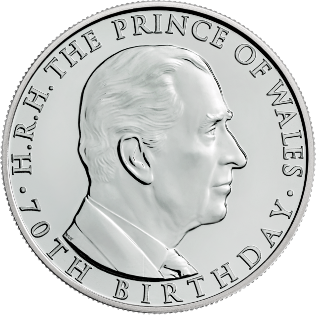 The Prince of Wales's 70th birthday coin (Royal Mint/PA)