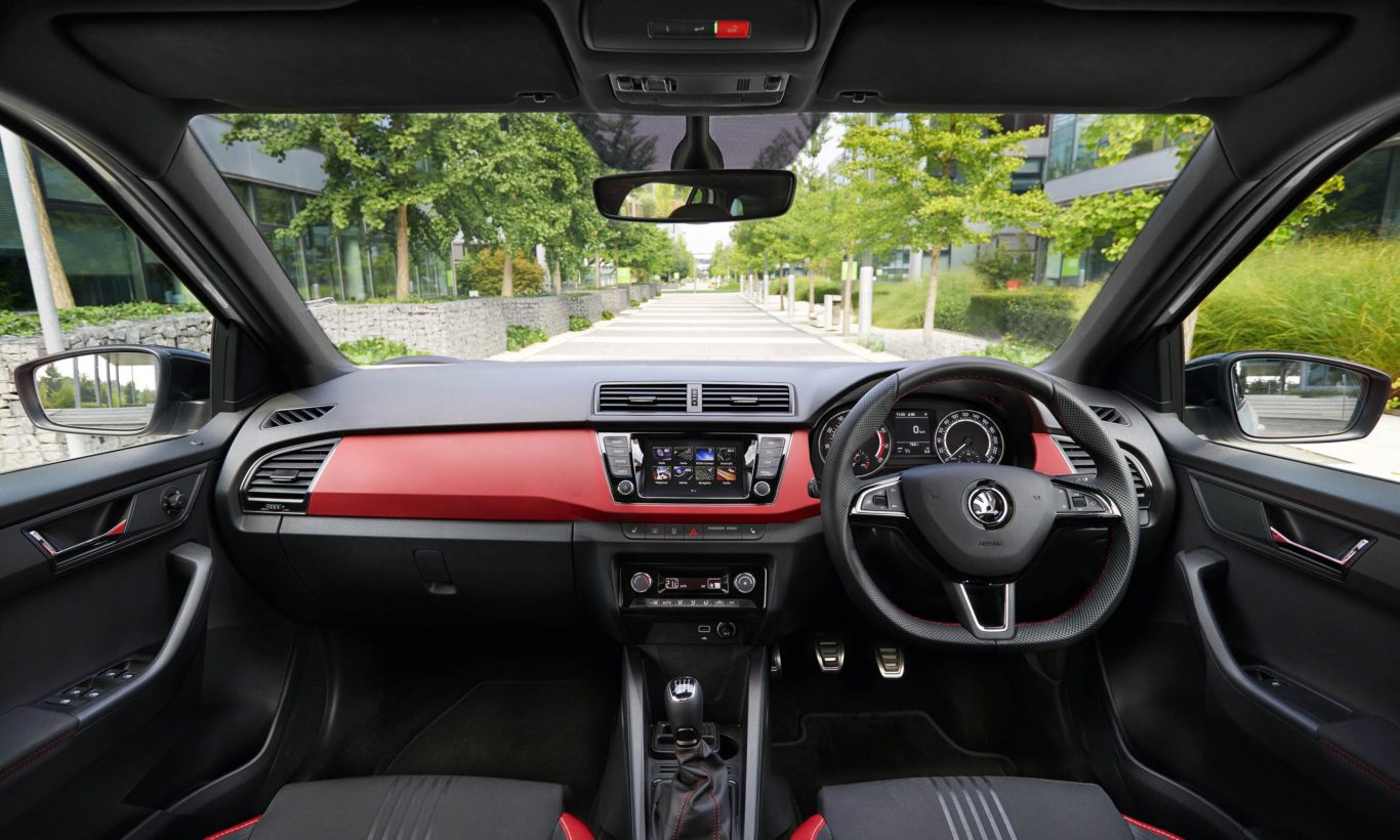 The interior of the Fabia is solidly made