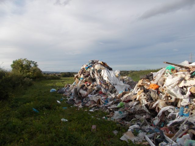 Waste illegally dumped