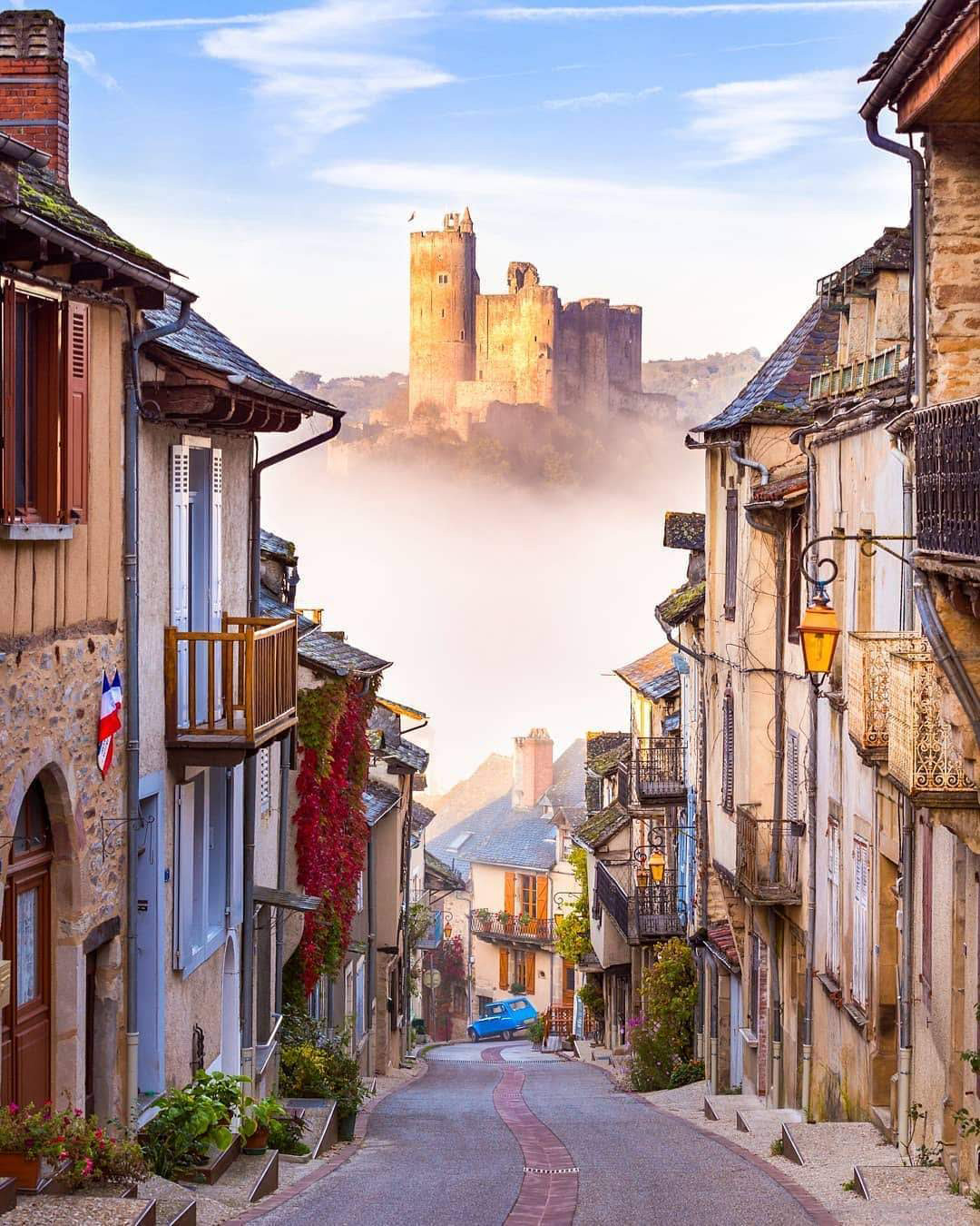 picturesque street in France