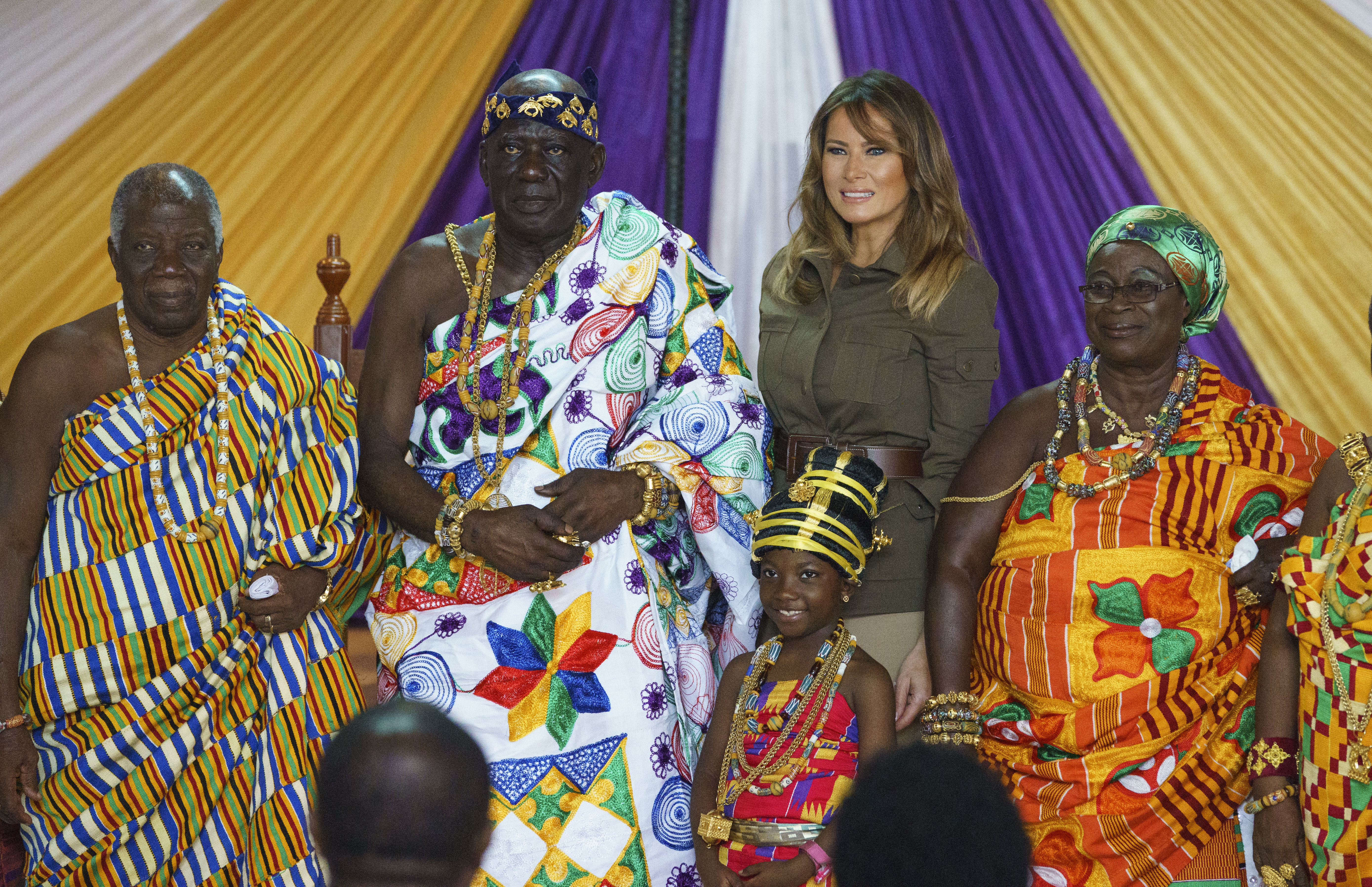 Melania Trump at the Emintsimadze Palace in Cape Coast, Ghana 