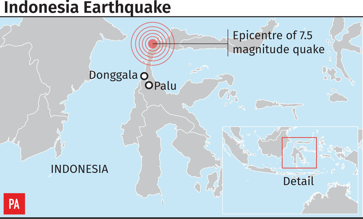 Locates epicentre of Indonesian earthquake