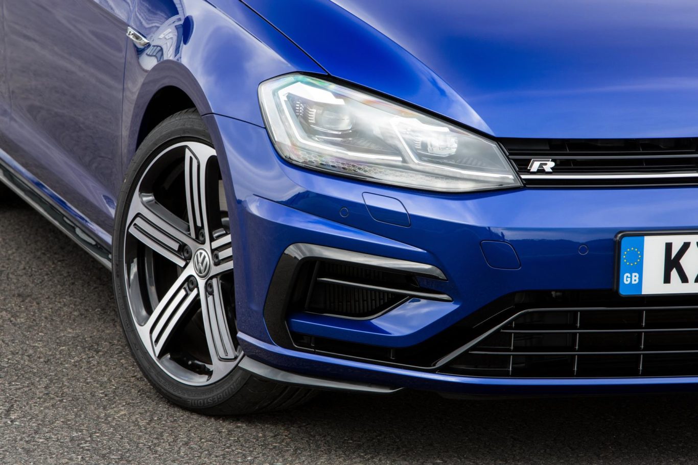 The Golf R sits on 18-inch alloy wheels as standard, though 19-inch versions are available as an optional extra