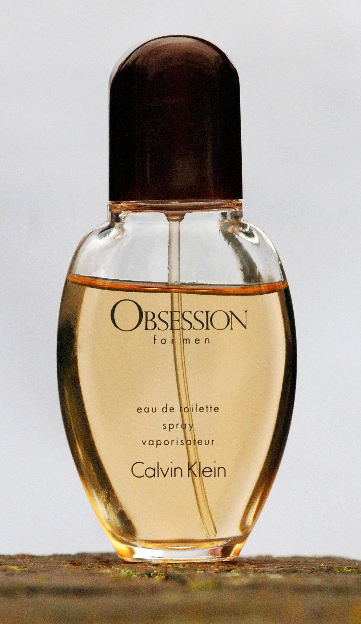 A bottle of Calvin Klein's Obsession