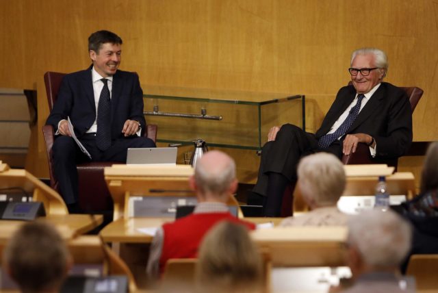 Holyrood's Presiding Officer Ken MacIntosh interviews Lord Heseltine