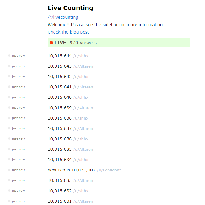 You Can View Live Counts Using A website called livecounts.io