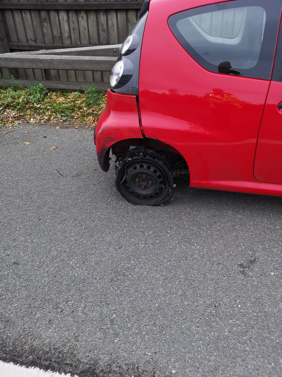 The red Citroen was being driven on a metal wheel rim (North West Motorway Police/PA)