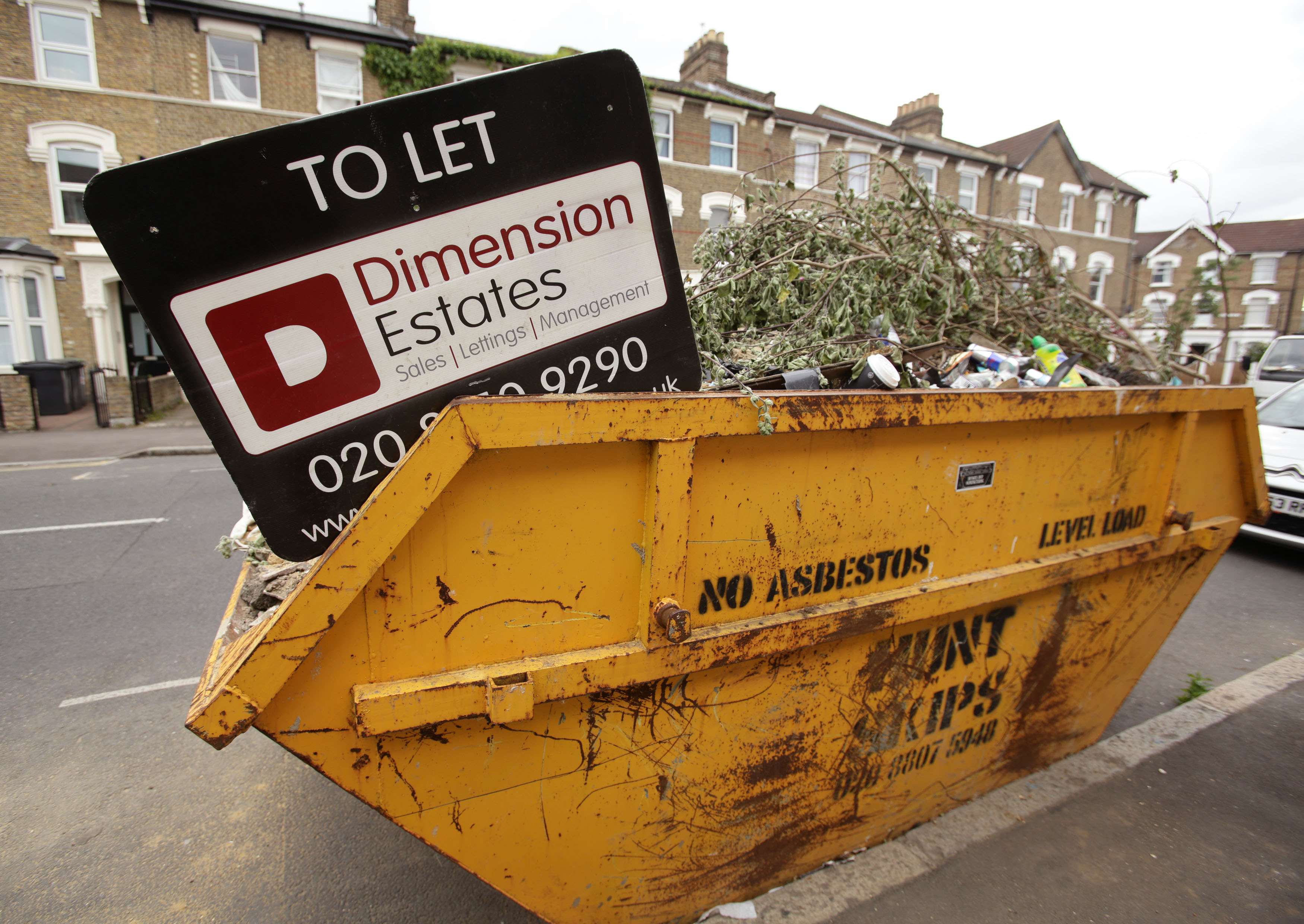 A skip, similar to the type provided by the company Gary Johnson doesn't run
