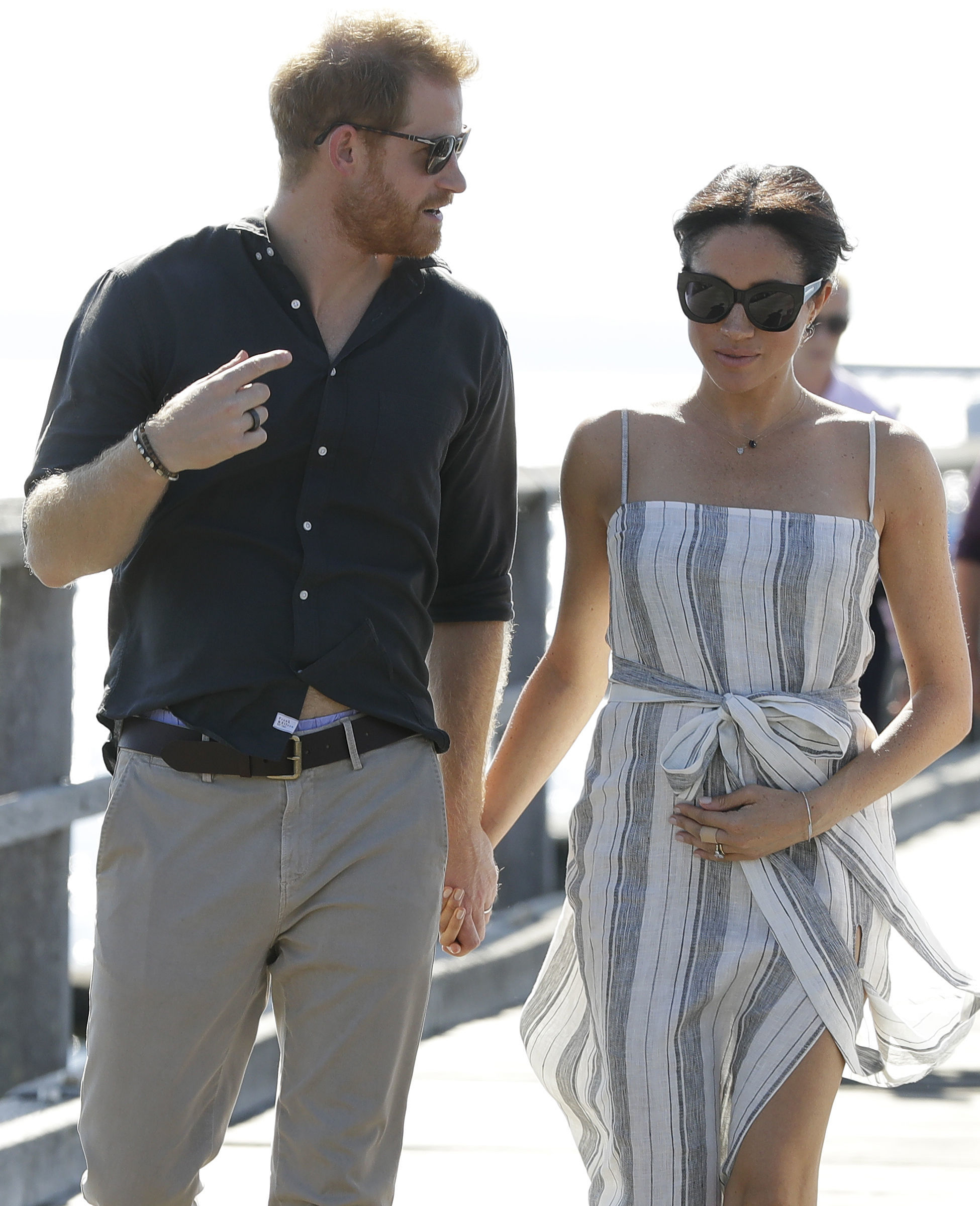 Meghan and Harry on a walk