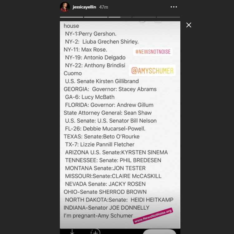 Amy Schumer's pregnancy announcement on Jessica Yellin Instagram (Instagram)