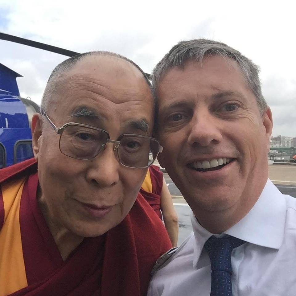 Eric Swaffer with the Dalai Lama